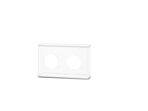 A Glass CAbinet for a Small Transparent Speaker White