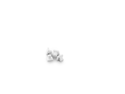 White soft rubber foot shaped like squers (mått)