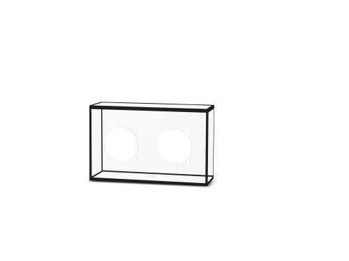 A Glass Cabinet for a Small Transparent Speaker Black